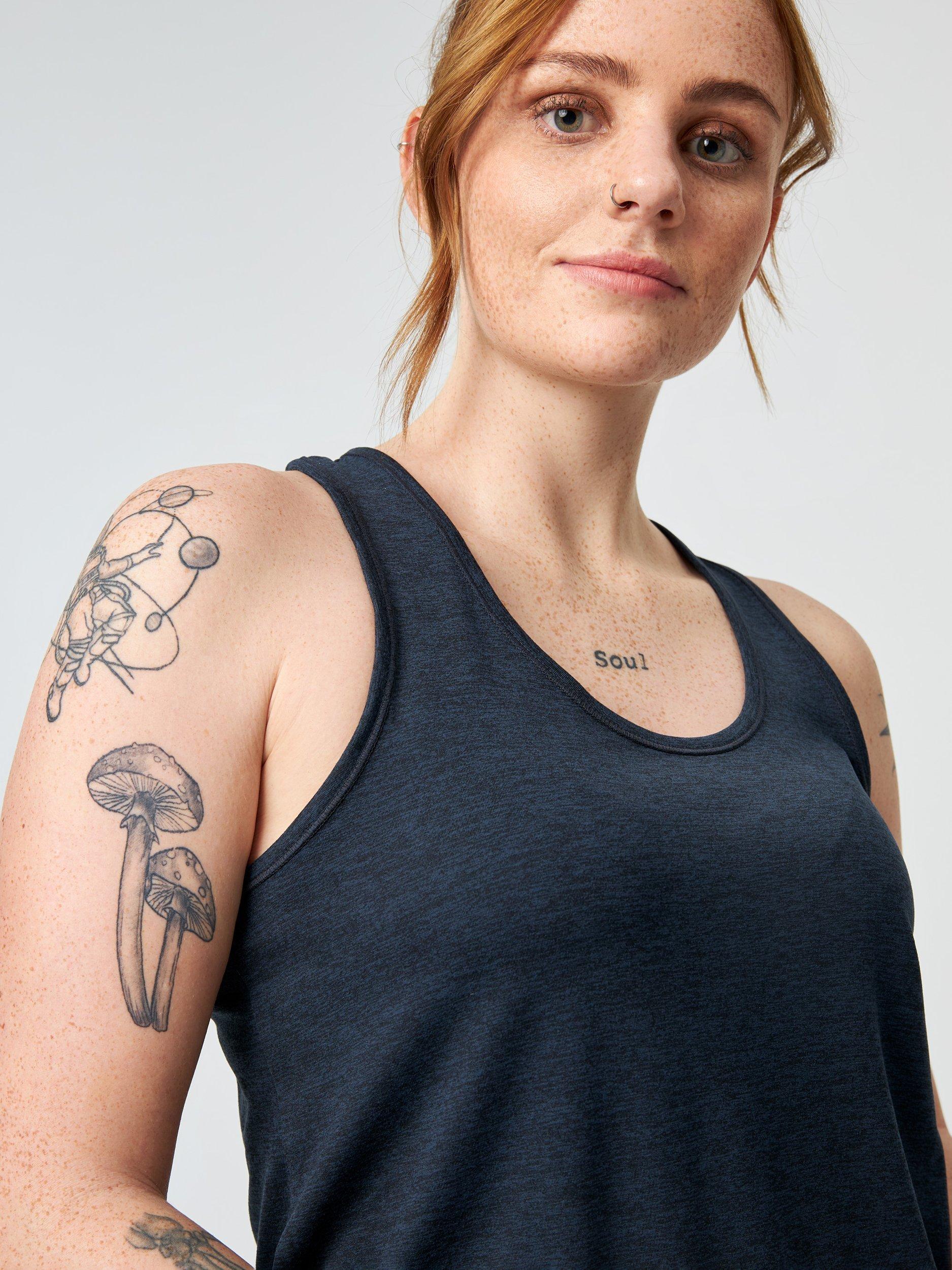 Product image 3 of 5, which shows Girlfriend Collective Tank Top, Midnight, XS
