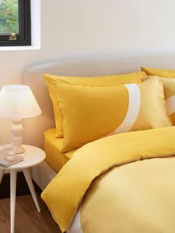 Jasper Conran London 300 Cotton Thread Count Wave Duvet Set, Bamboo - view 2, Bamboo