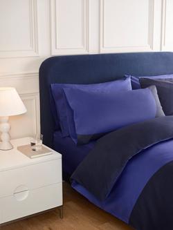 Jasper Conran London 300 Cotton Thread Colour Block Duvet Cover Set - view 2, Blue