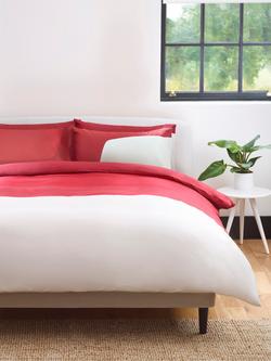 Jasper Conran London 300 Cotton Thread Colour Block Duvet Cover Set, Red