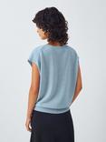 John Lewis V-Neck Merino Wool Sleeveless Jumper, Light Blue