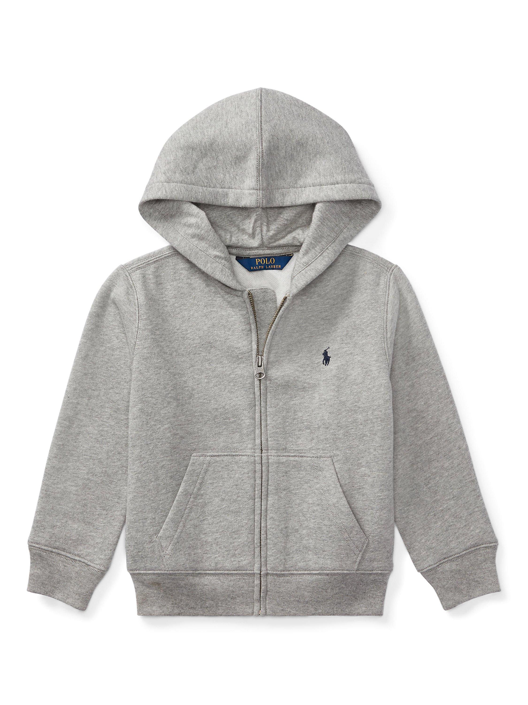 Product image 1 of 2, which shows Polo Ralph Lauren Kids' Zip-Up Hoodie, Sport Heather, 2 years