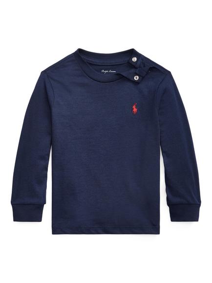 Polo Ralph Lauren Baby Long Sleeve Cotton T-Shirt, Cruize Navy