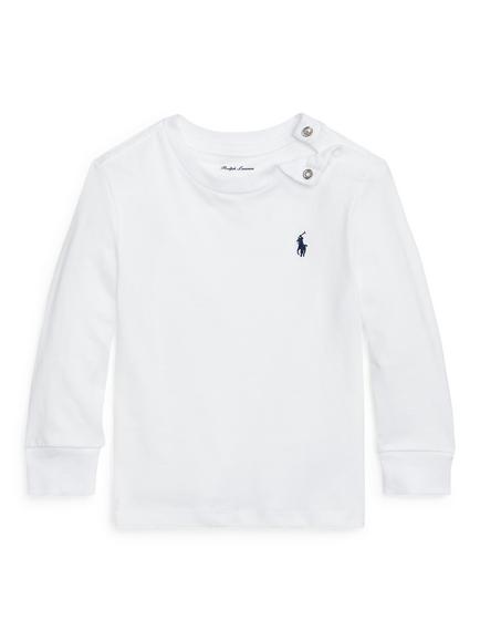 Polo Ralph Lauren Baby Long Sleeve Cotton T-Shirt, White