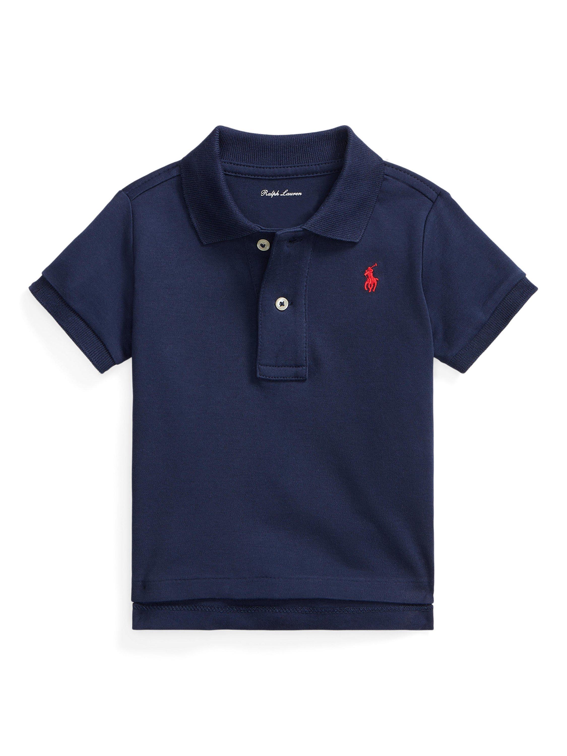 Product image 1 of 2, which shows Ralph Lauren Baby Cotton Polo Shirt, Refined Navy, 3 months