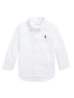 Ralph Lauren Baby Cotton Button-Down Collar Shirt, White, White