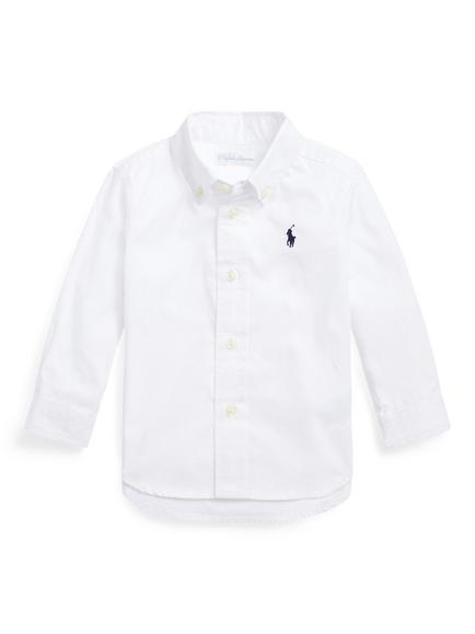 Ralph Lauren Baby Cotton Button-Down Collar Shirt, White, White
