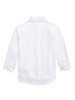 Ralph Lauren Baby Cotton Button-Down Collar Shirt, White - view 2, White