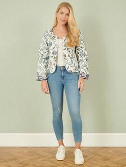 Yumi Floral Quilted Reversible Jacket - view 2, Multi