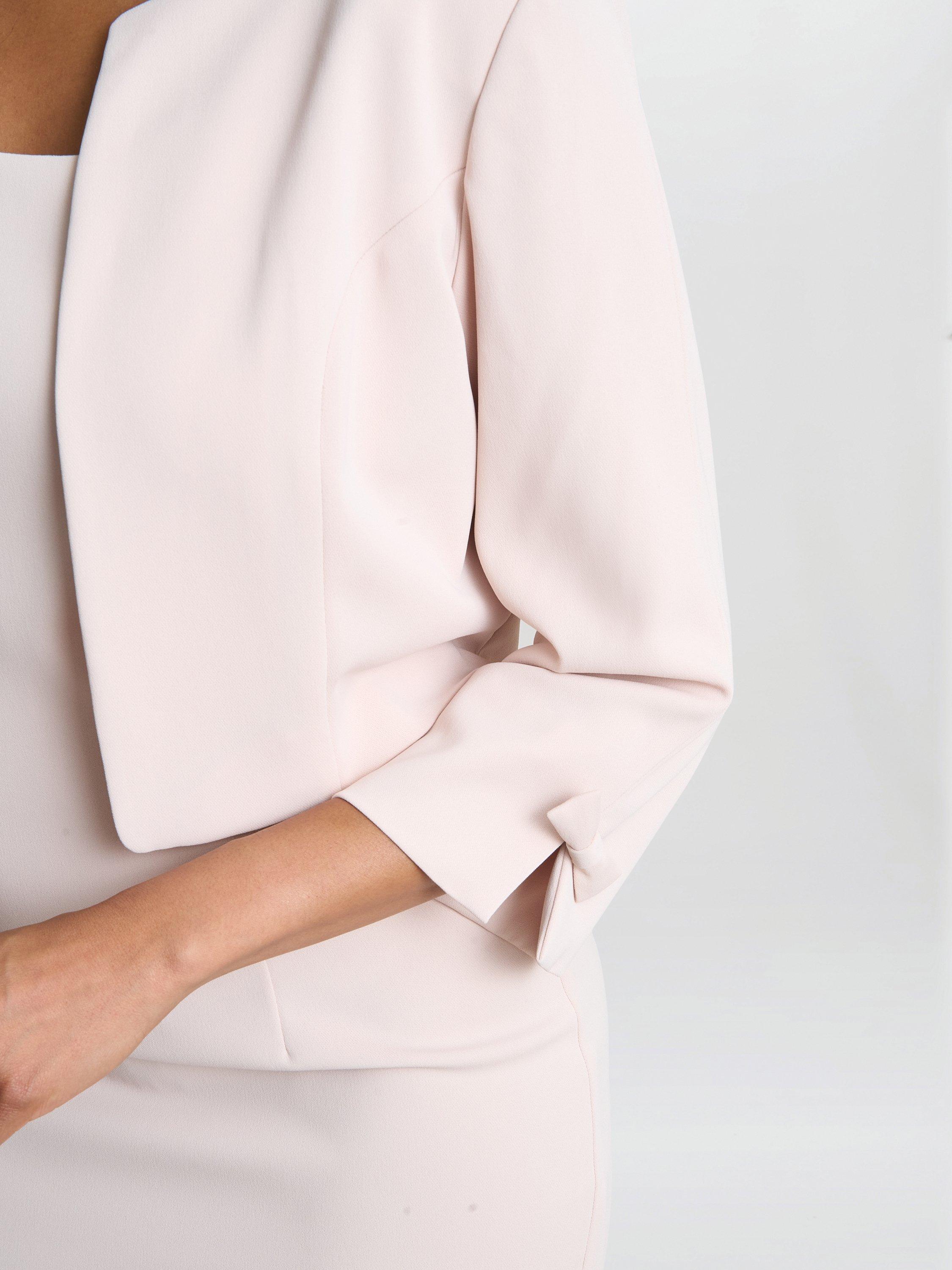 Product image 5 of 5, which shows Gina Bacconi Corinne Crepe Dress & Jacket Set, Antique Rose, 16