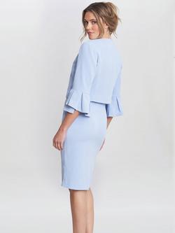 Gina Bacconi Peplum Cuff Bolero, Light Blue - view 2, Light Blue