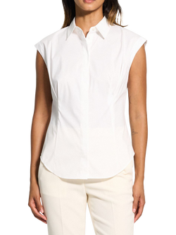Theory Scrunch Sleeve Shirt, White - view 2, White
