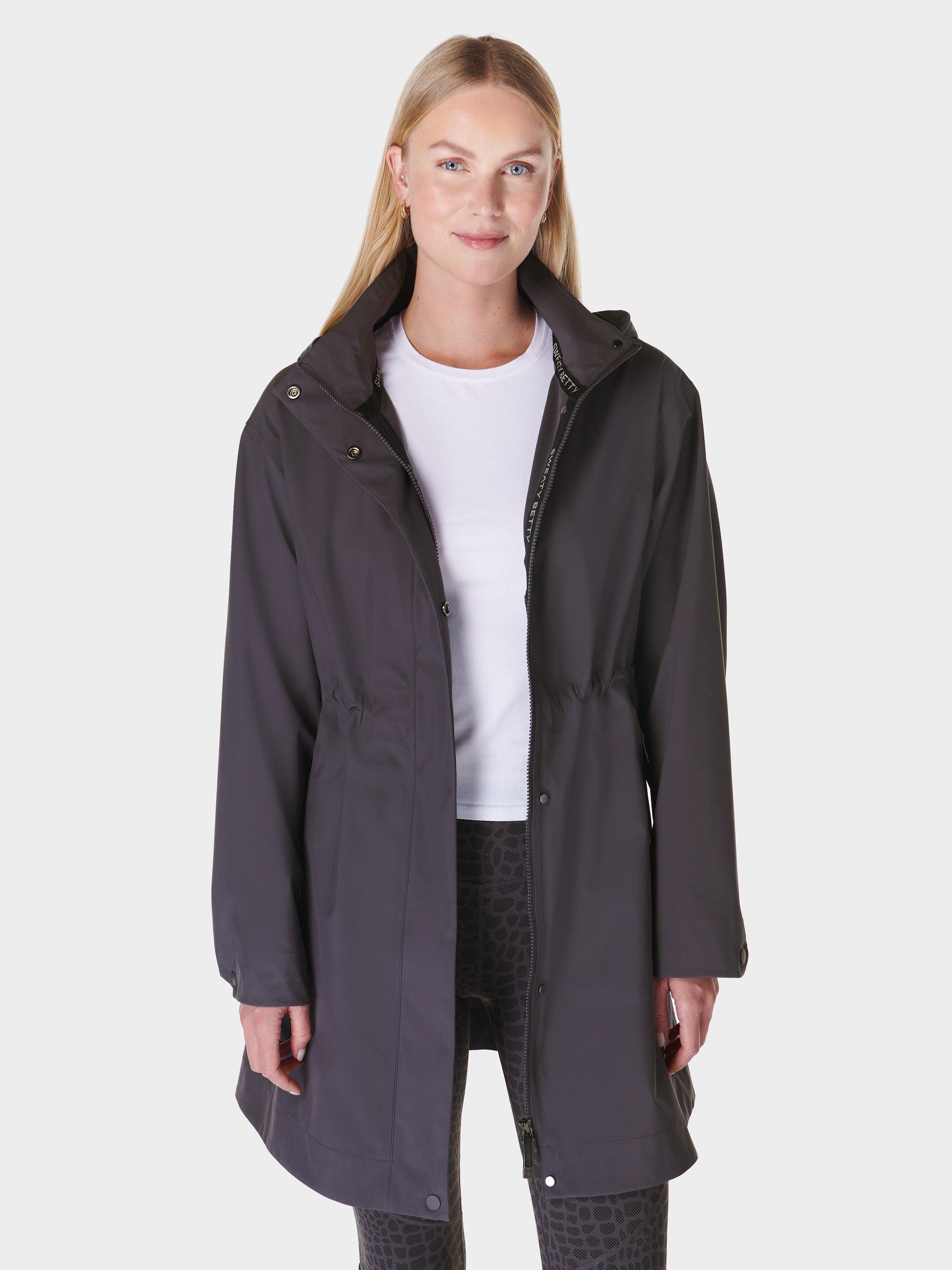 Product image 1 of 9, which shows Sweaty Betty Guide Waterproof Parka Coat, Urban Grey, XS