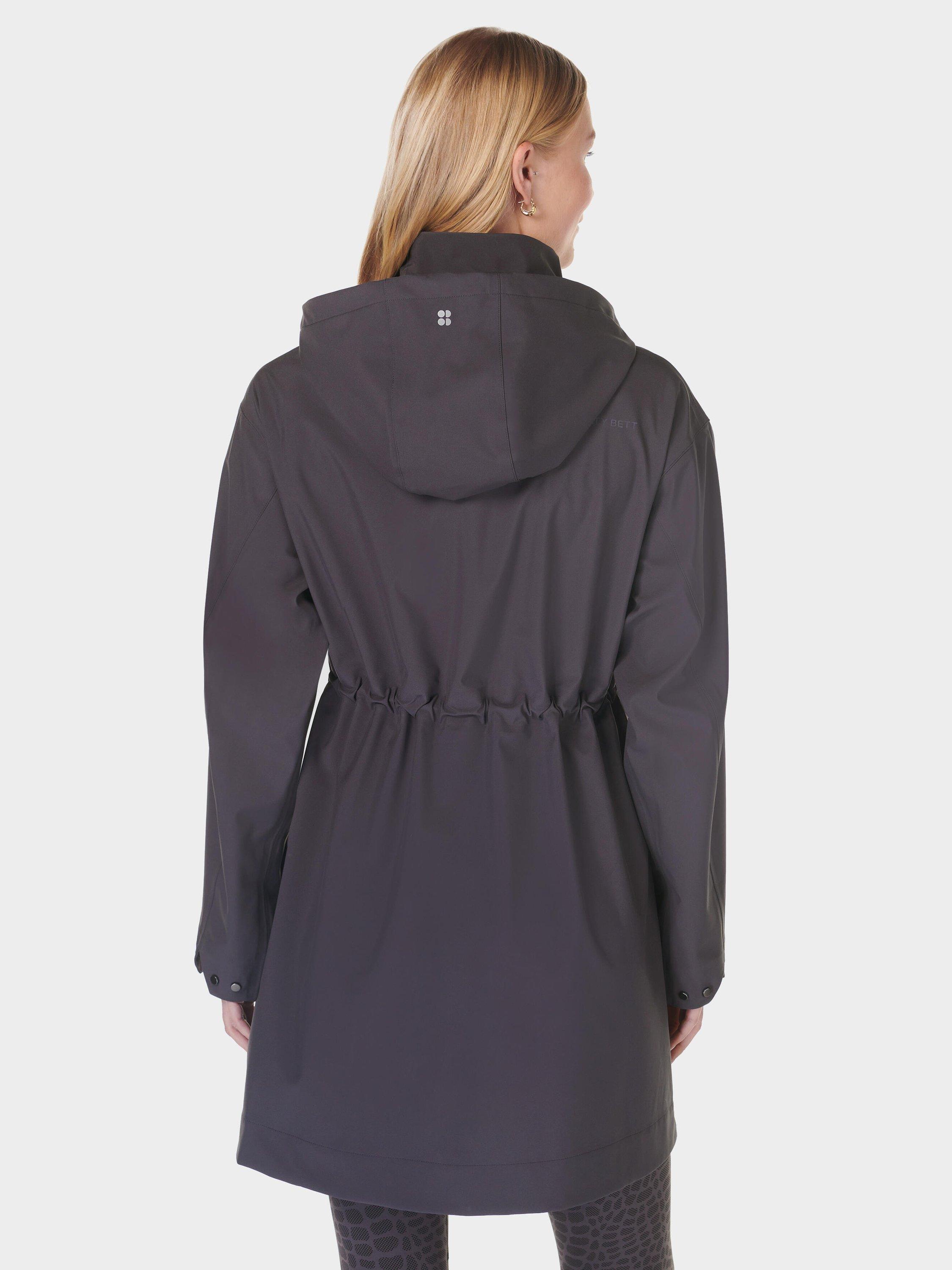 Product image 2 of 9, which shows Sweaty Betty Guide Waterproof Parka Coat, Urban Grey, XS