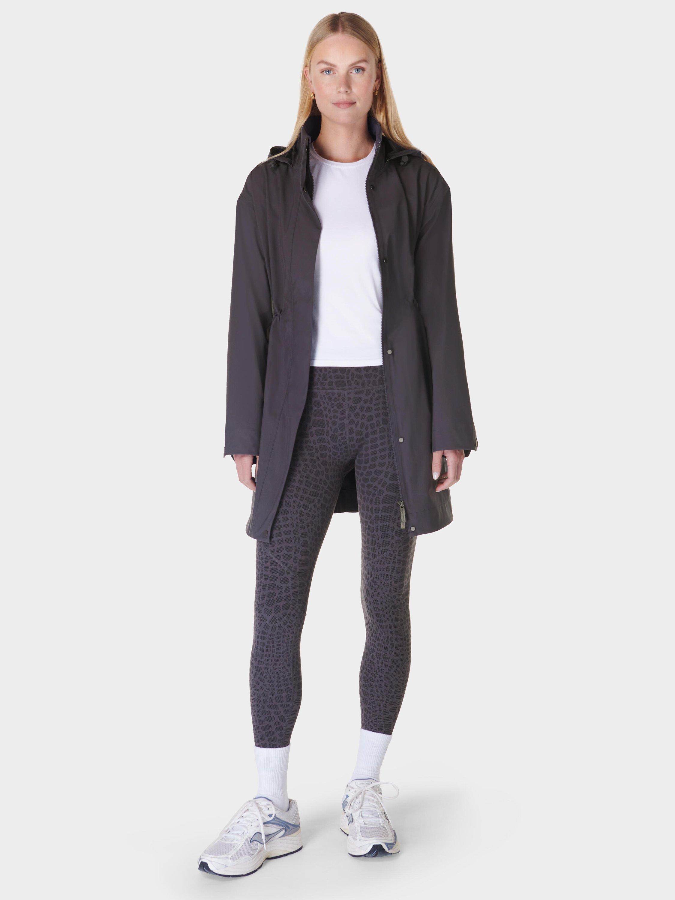 Product image 3 of 9, which shows Sweaty Betty Guide Waterproof Parka Coat, Urban Grey, XS