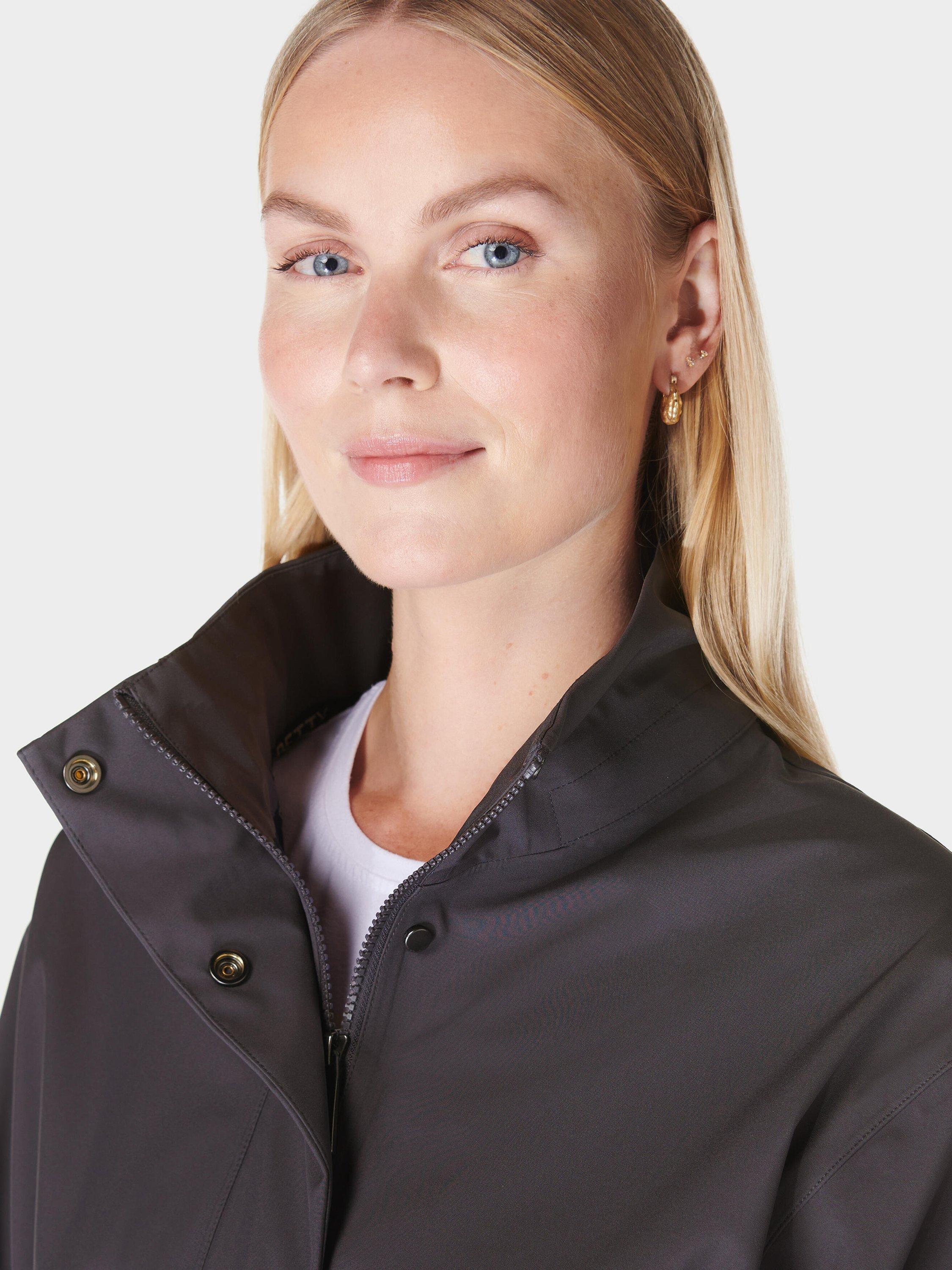 Product image 5 of 9, which shows Sweaty Betty Guide Waterproof Parka Coat, Urban Grey, XS