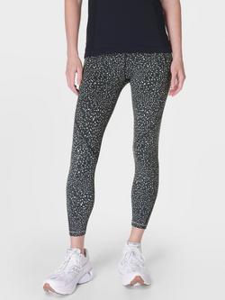 Sweaty Betty Power Pro 7/8 Workout Leggings, Green Micro Leopard, Green Micro Leopard