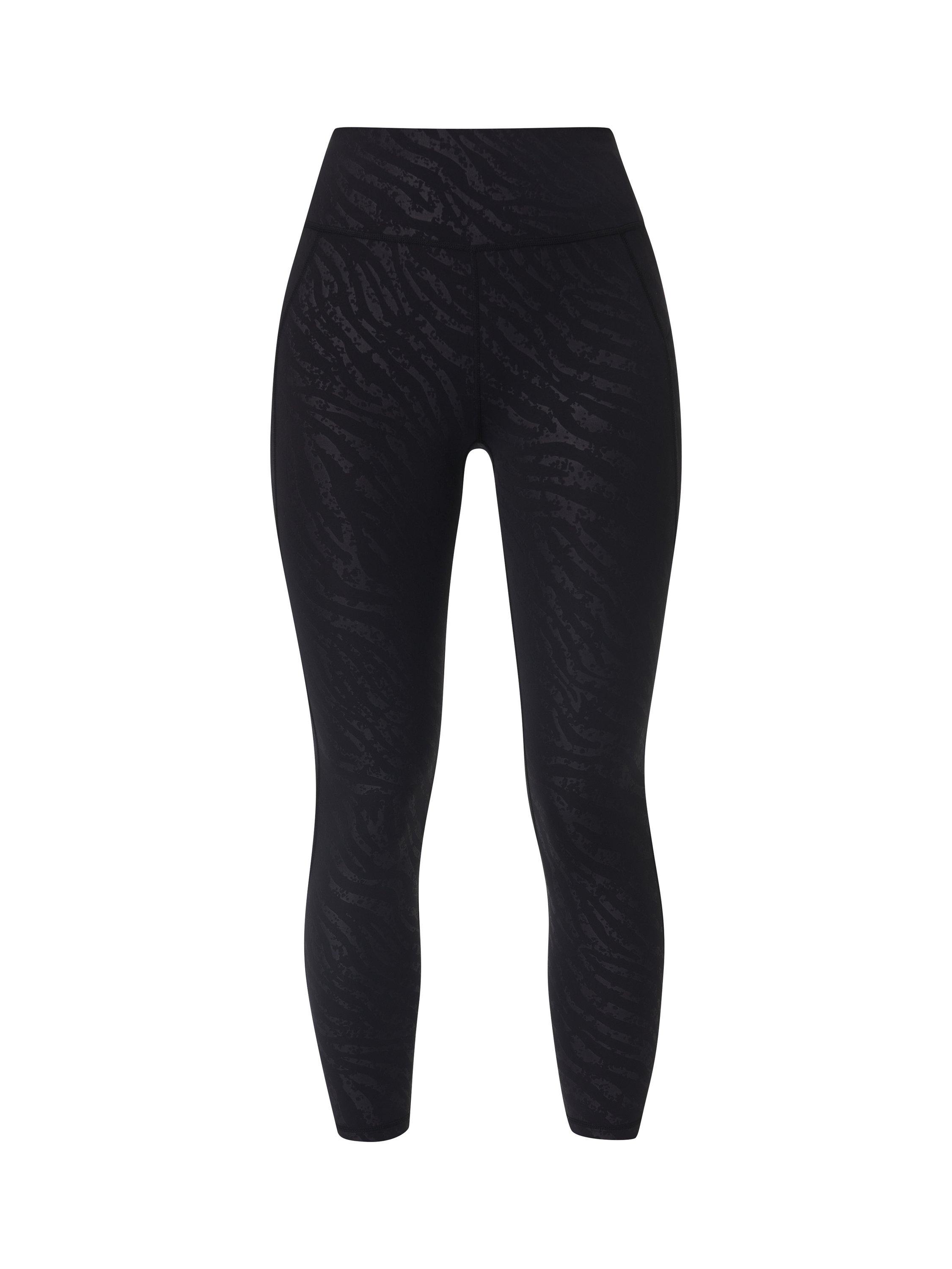 Product image 4 of 6, which shows Sweaty Betty Embossed All Day 7/8 Leggings, Black, XXS