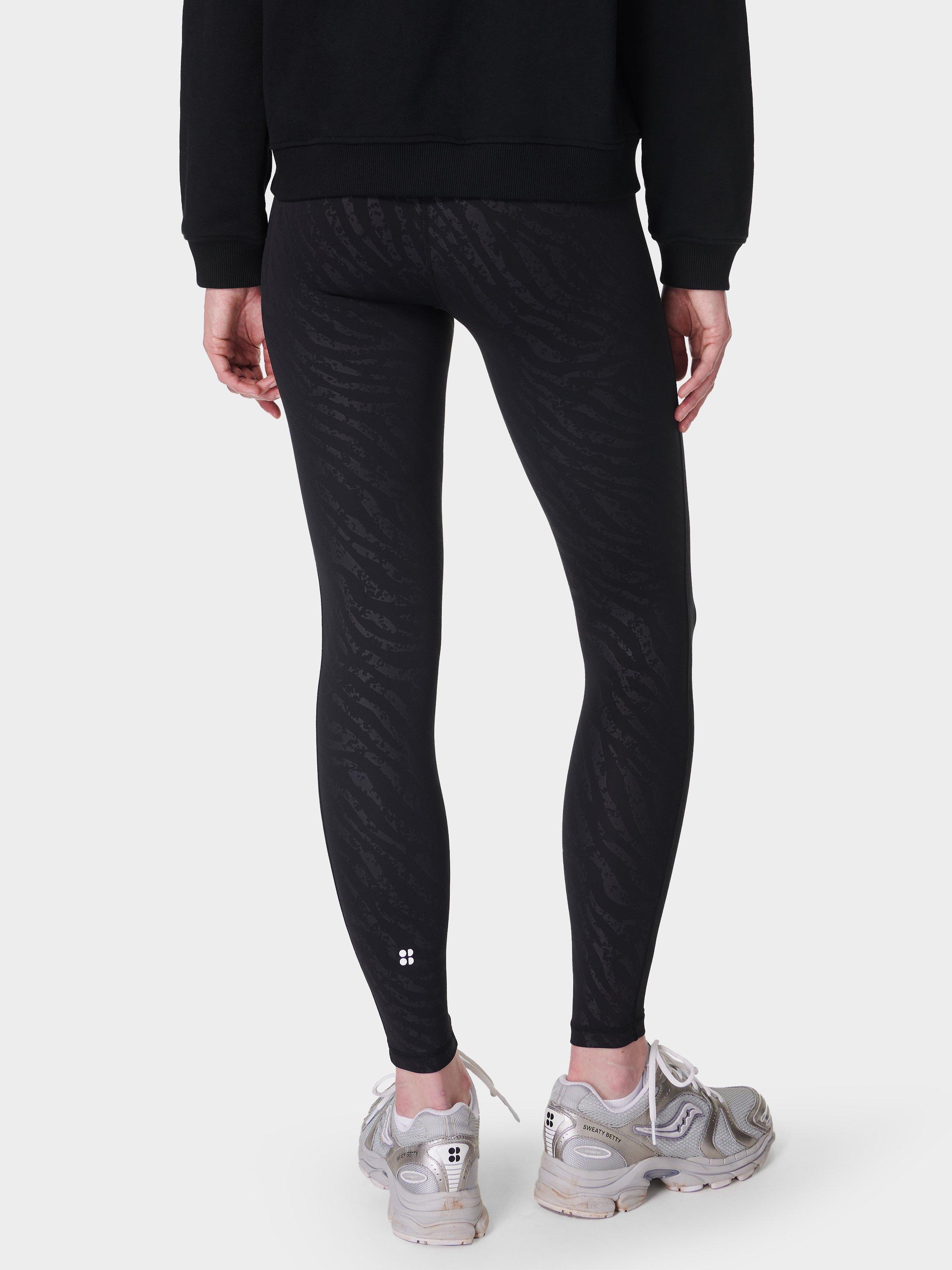 Product image 2 of 8, which shows Sweaty Betty Embossed All Day Leggings, Black, XXS