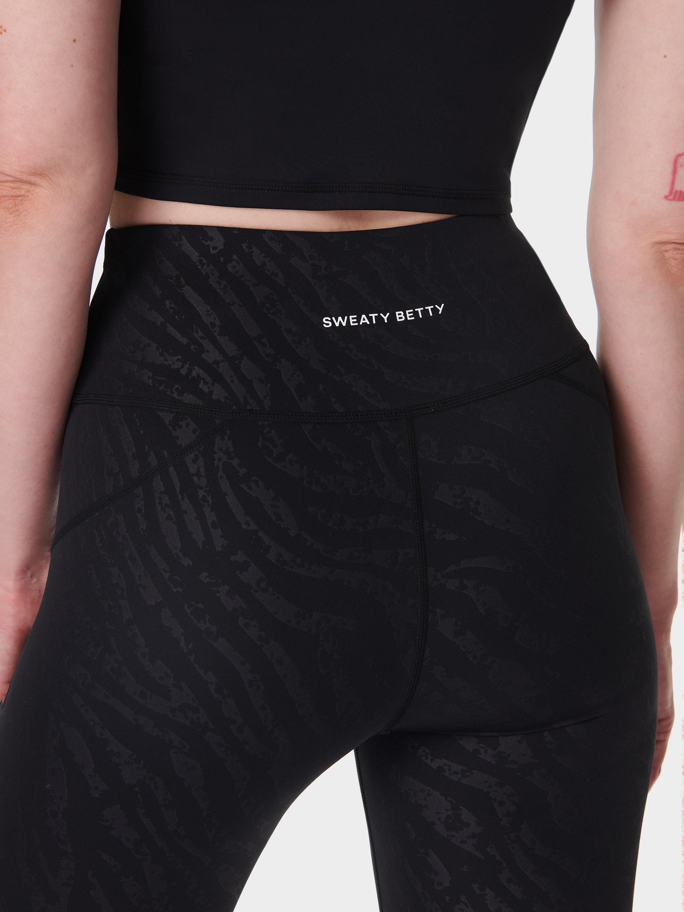 Product image 7 of 8, which shows Sweaty Betty Embossed All Day Leggings, Black, XXS