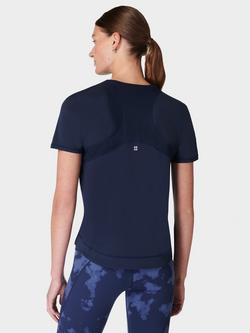 Sweaty Betty Breathe Easy T-Shirt - view 2, Navy Blue