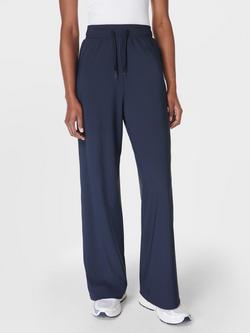 Sweaty Betty Explorer Wide Leg Trousers, Navy Blue, Navy Blue