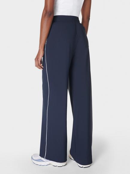 Sweaty Betty Explorer Wide Leg Trousers, Navy Blue - view 2, Navy Blue