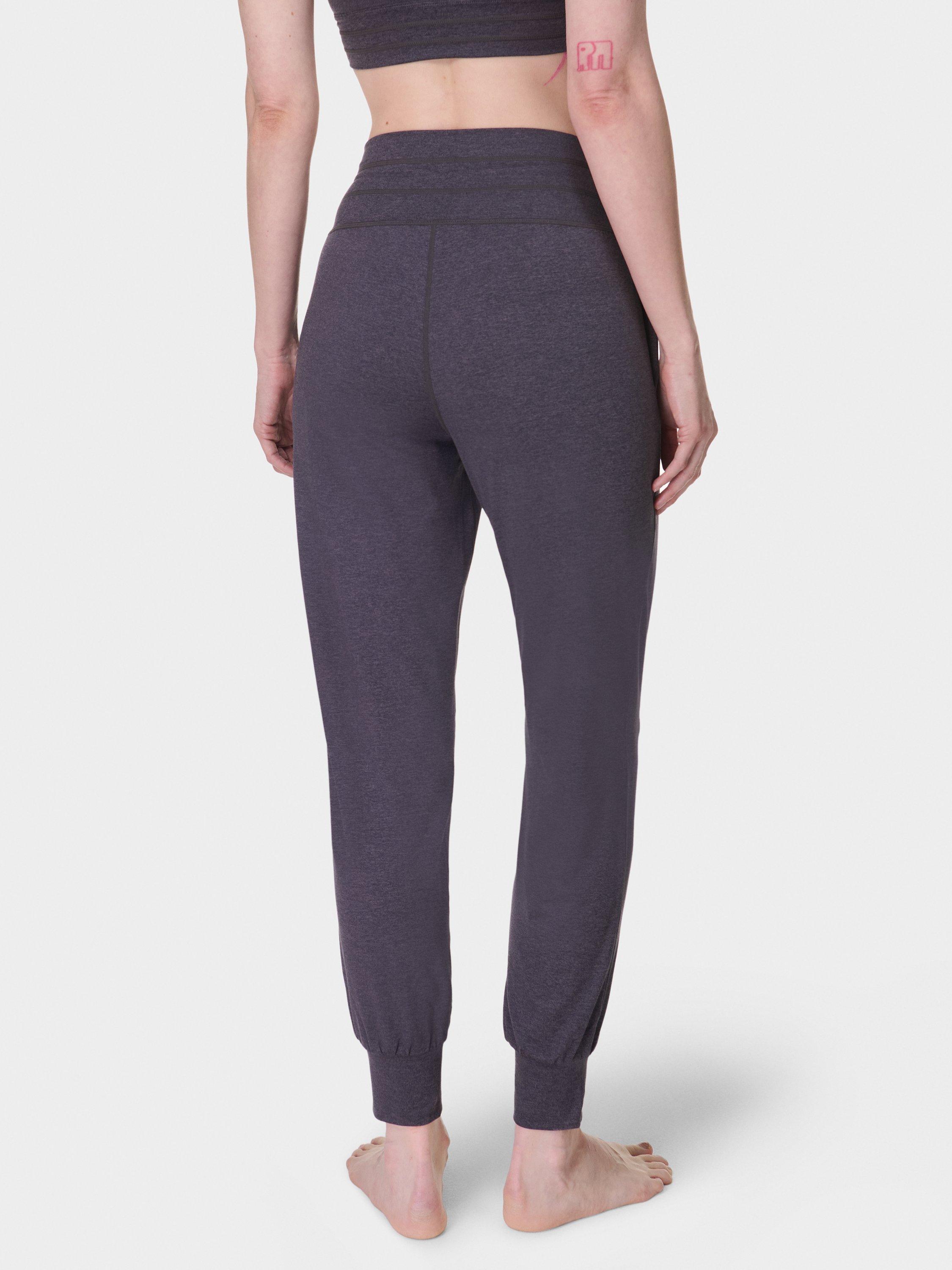 Product image 2 of 7, which shows Sweaty Betty Gaia 27" Performance Yoga Trousers, Urban Grey Marl, XXS