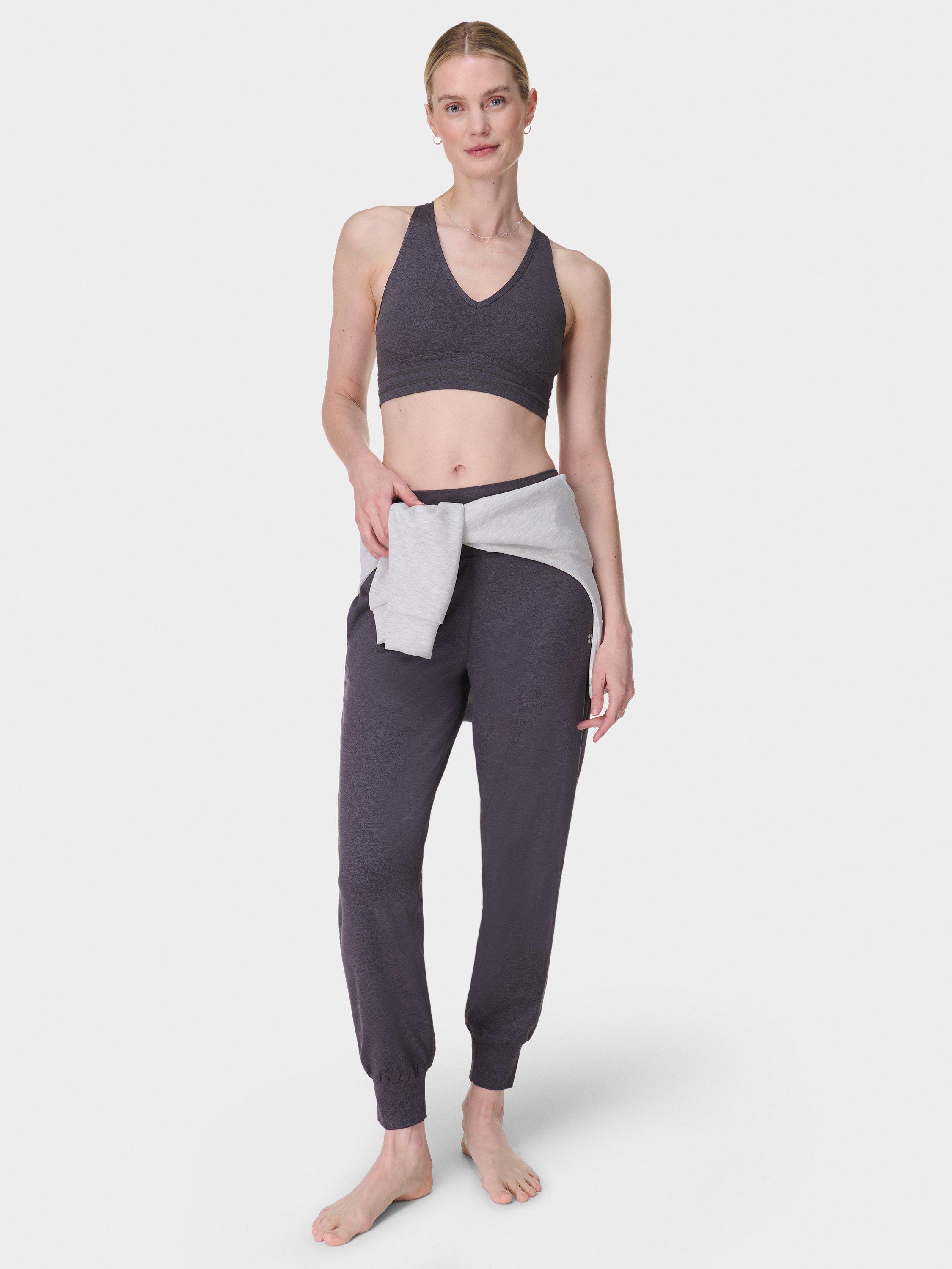 Product image 3 of 7, which shows Sweaty Betty Gaia 27" Performance Yoga Trousers, Urban Grey Marl, XXS