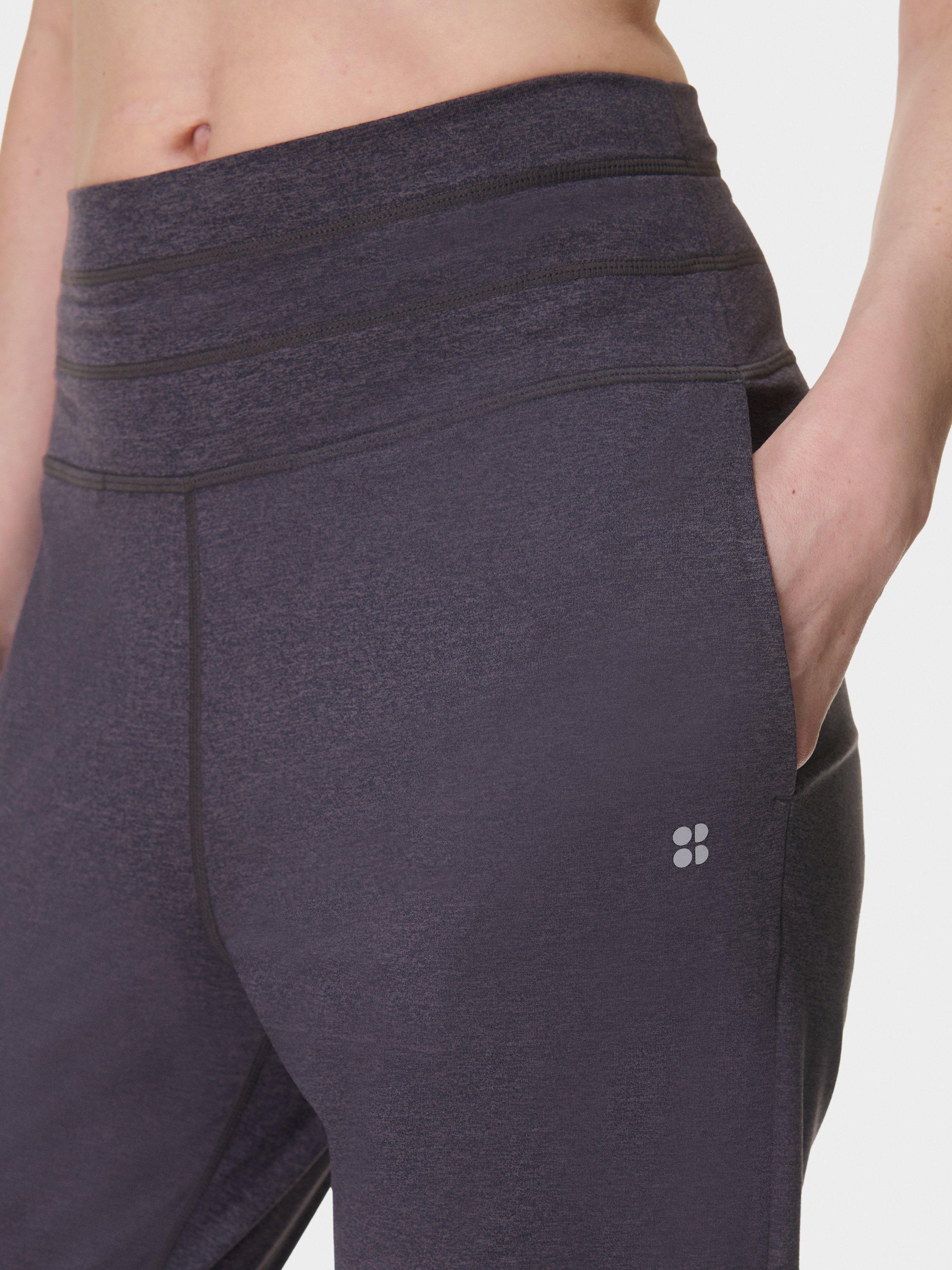 Product image 4 of 7, which shows Sweaty Betty Gaia 27" Performance Yoga Trousers, Urban Grey Marl, XXS