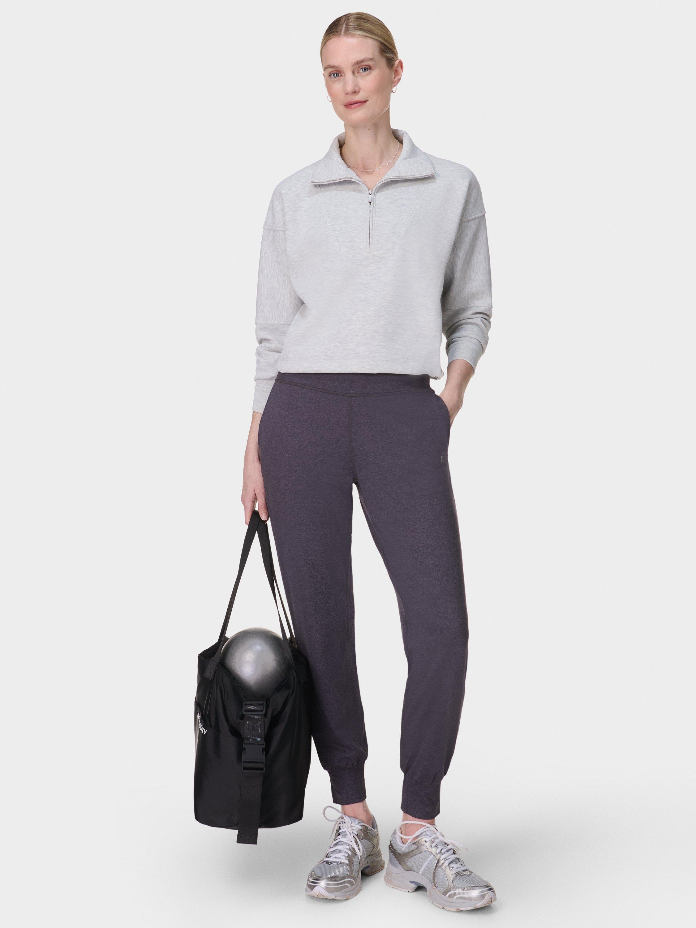 Product image 7 of 7, which shows Sweaty Betty Gaia 27" Performance Yoga Trousers, Urban Grey Marl, XXS