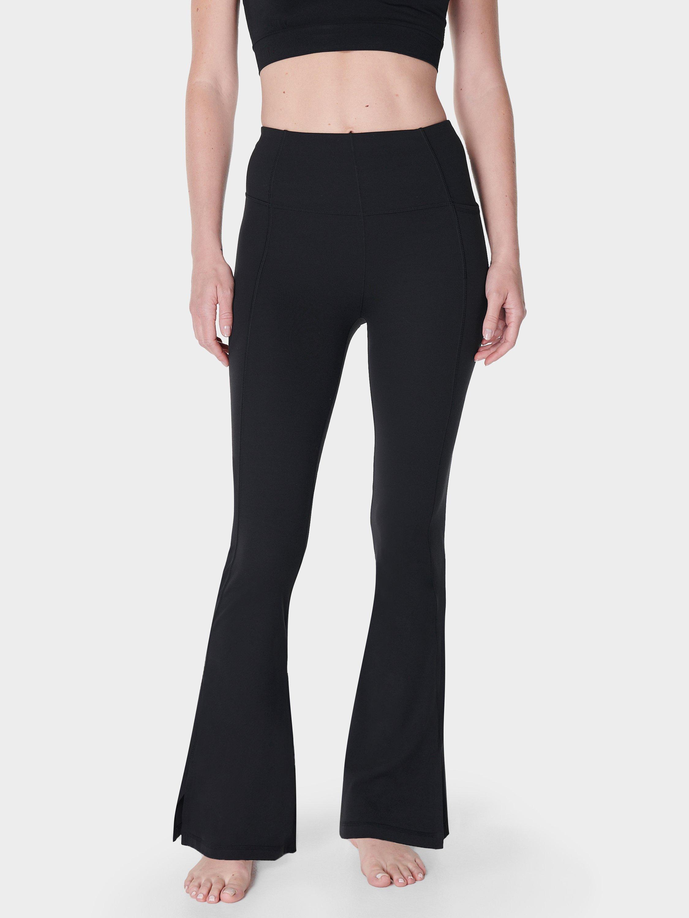 Product image 1 of 7, which shows Sweaty Betty Super Soft Flare Yoga Trousers, Black, XXS