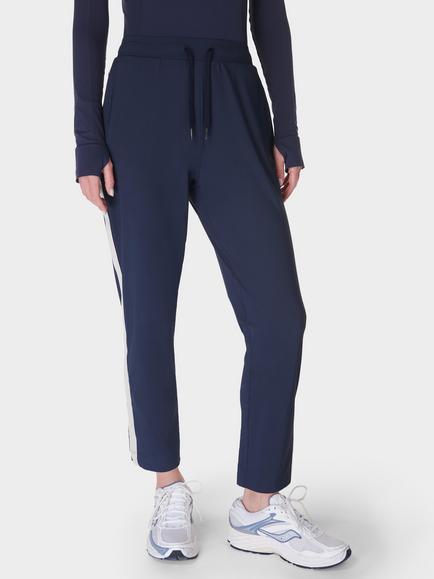 Sweaty Betty Explorer Side Stripe Trousers, Navy/White