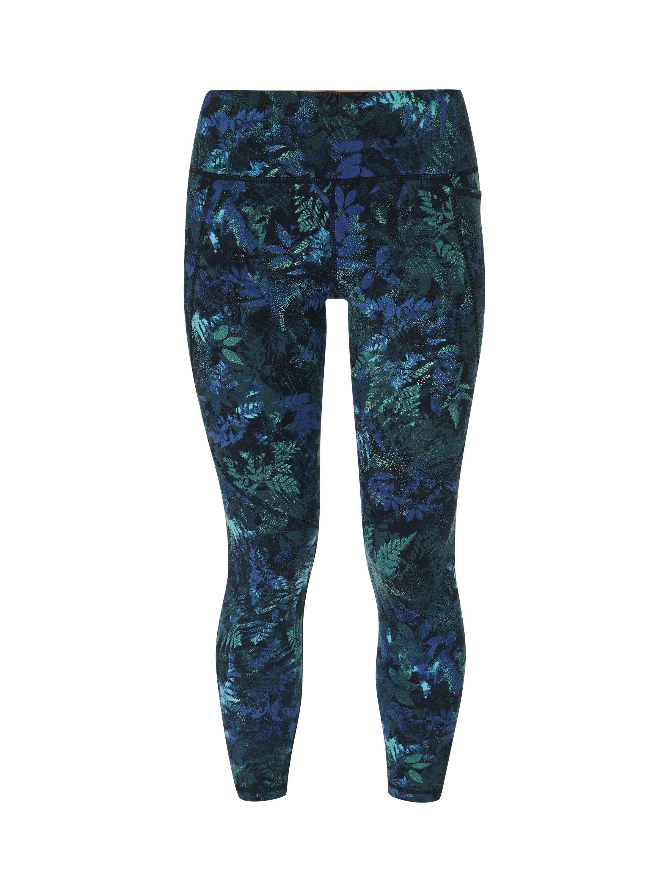 Product image 3 of 5, which shows Sweaty Betty Power 7/8 Workout Leggings, Green Forest Print, XXS