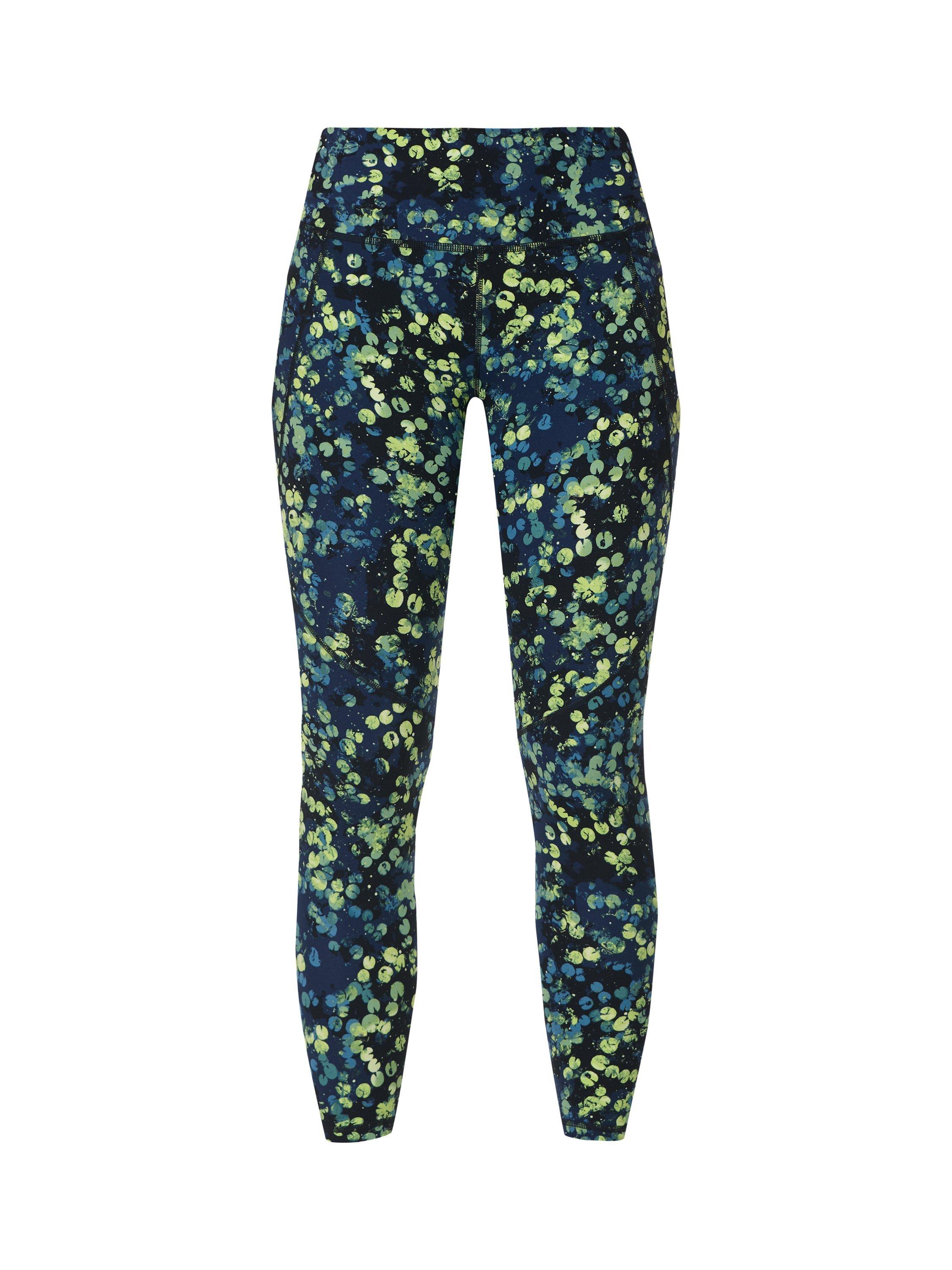 Product image 8 of 8, which shows Sweaty Betty Power 7/8 Workout Leggings, Green Lilypad Print, XXS