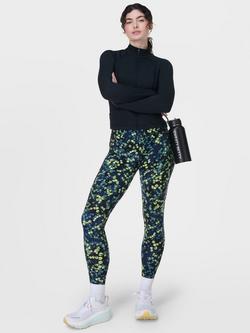 Sweaty Betty Power Workout Leggings - view 2, Green Lilypad Print