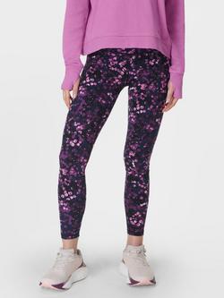Sweaty Betty Power Gym Leggings, Purple Lilypad Print