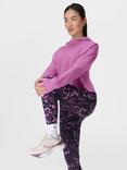 Sweaty Betty Power Gym Leggings, Purple Lilypad Print