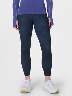 Sweaty Betty Zero Gravity 7/8 Running Leggings, Black Contour Print