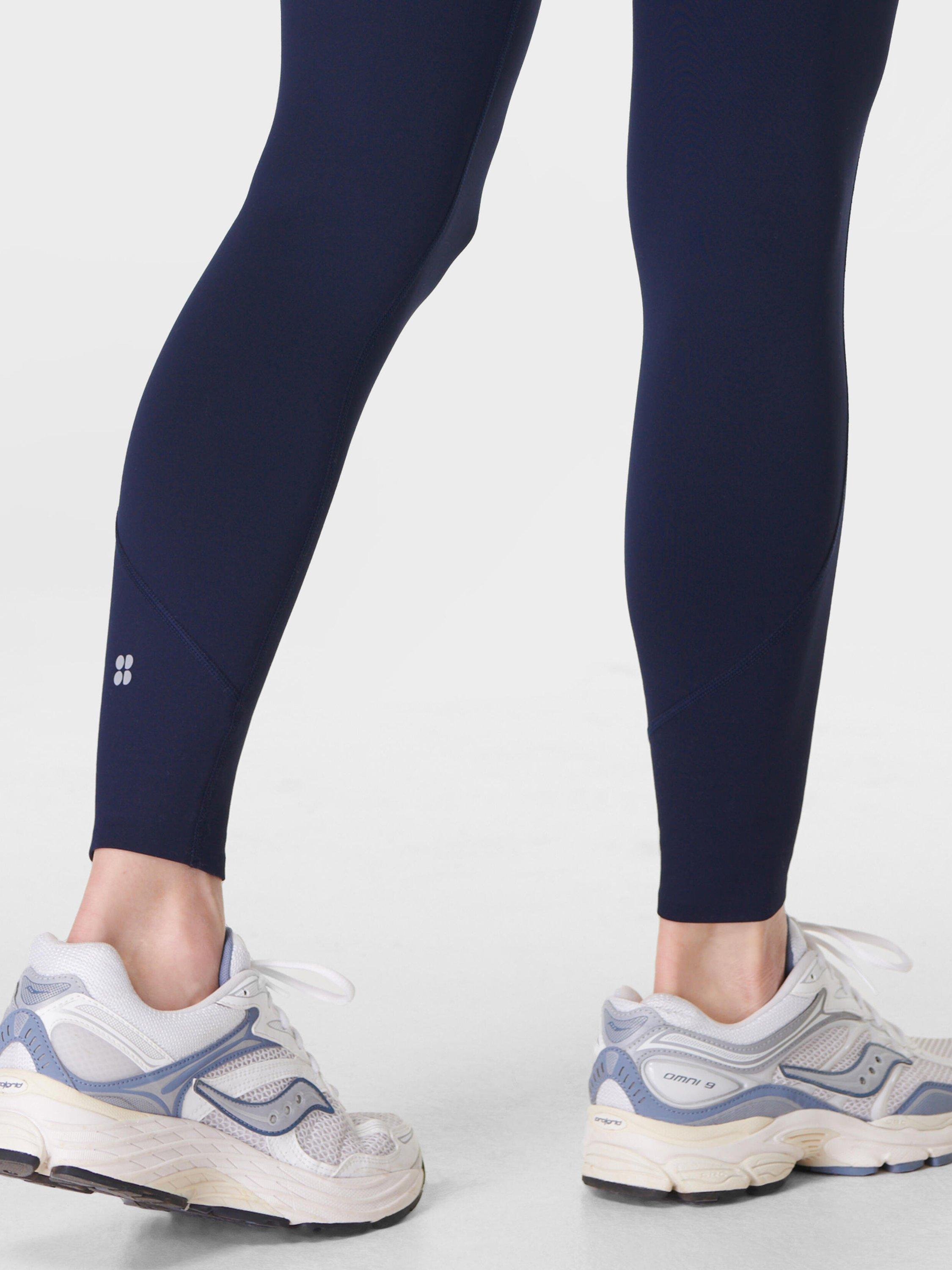 Product image 5 of 9, which shows Sweaty Betty Therma Boost Heat Tech Walking Leggings, Navy, XXS