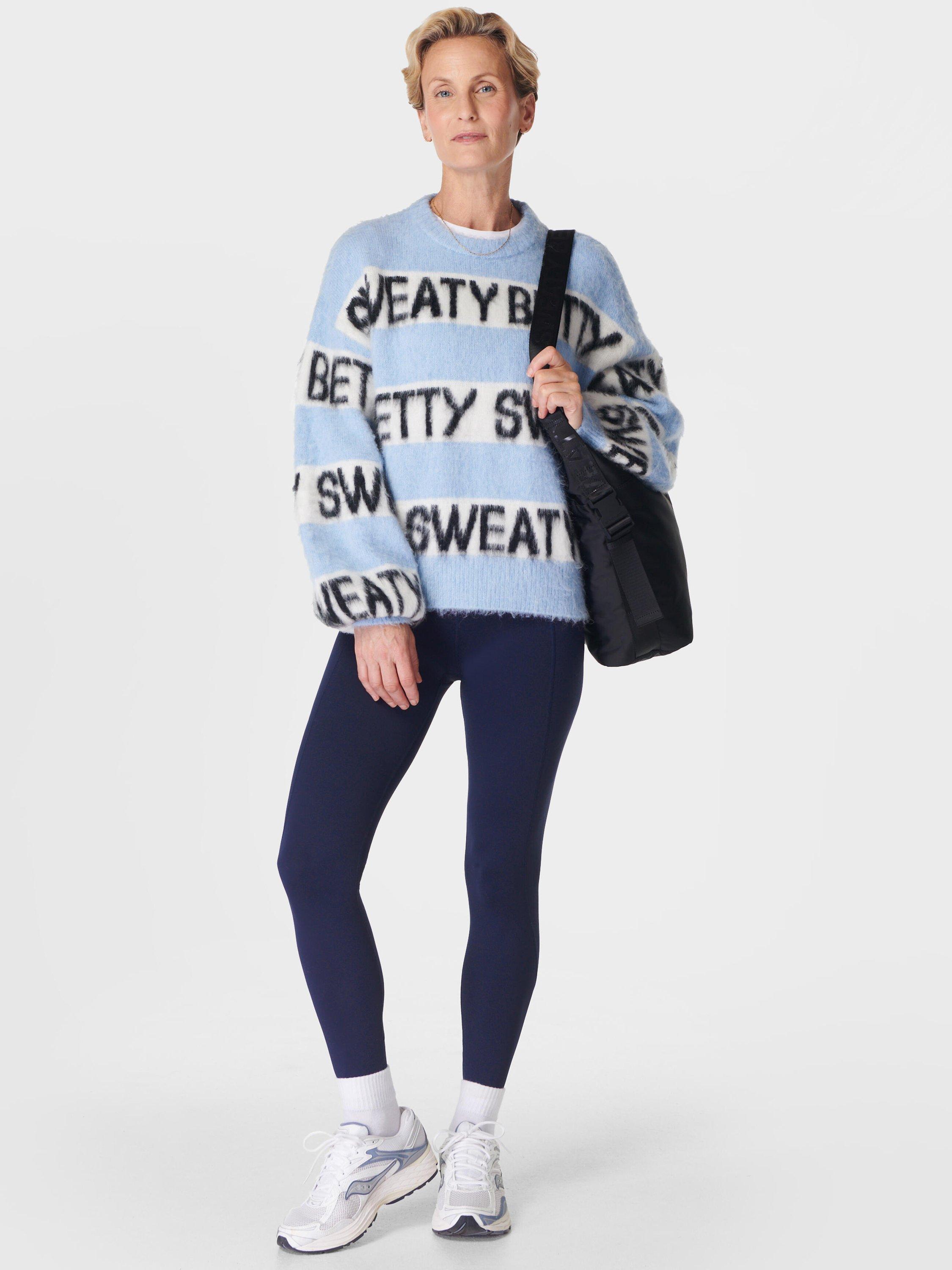 Product image 9 of 9, which shows Sweaty Betty Therma Boost Heat Tech Walking Leggings, Navy, XXS