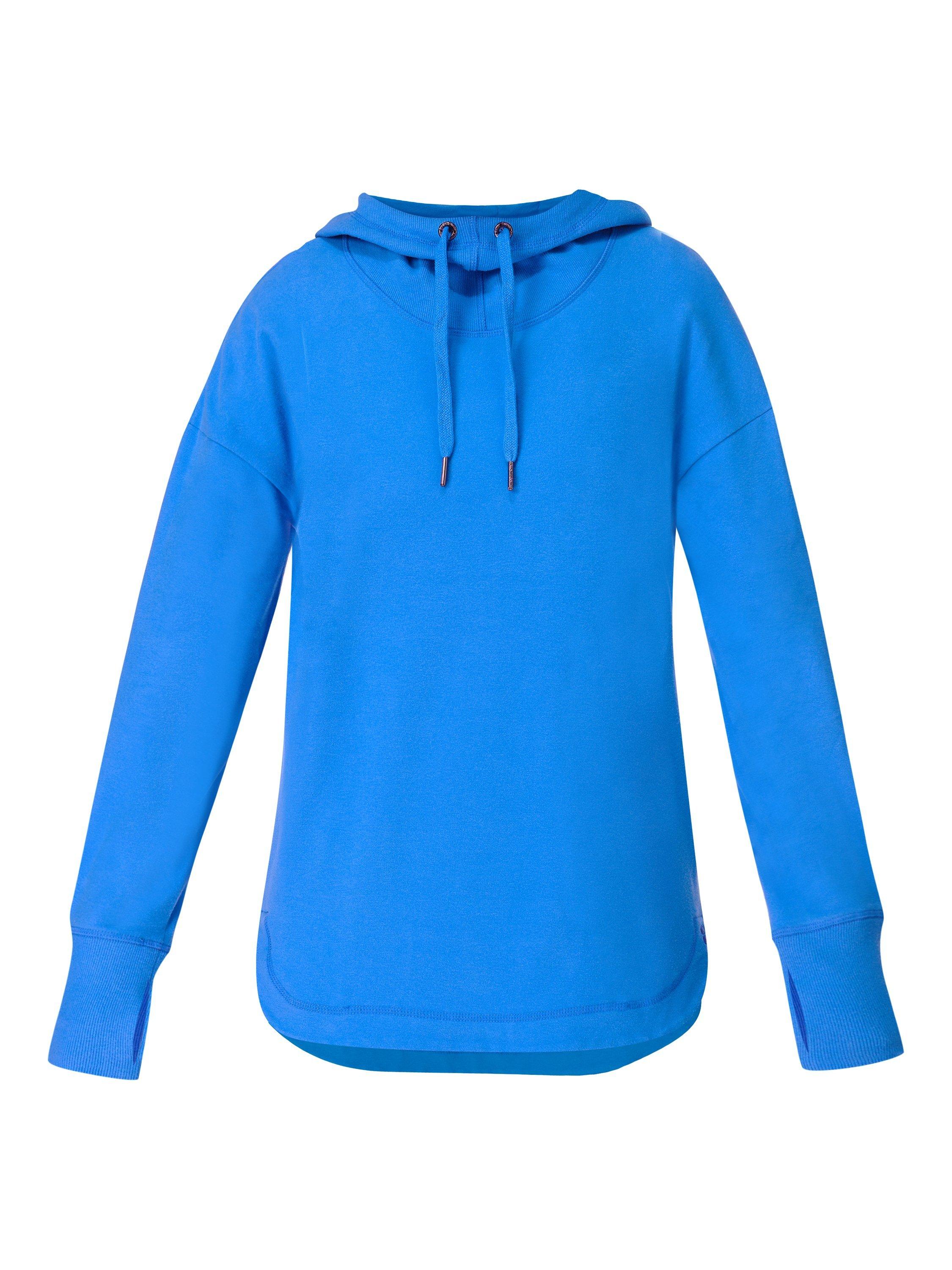 Product image 7 of 7, which shows Sweaty Betty Escape Luxe Fleece Hoodie, Tidal Blue, XXS