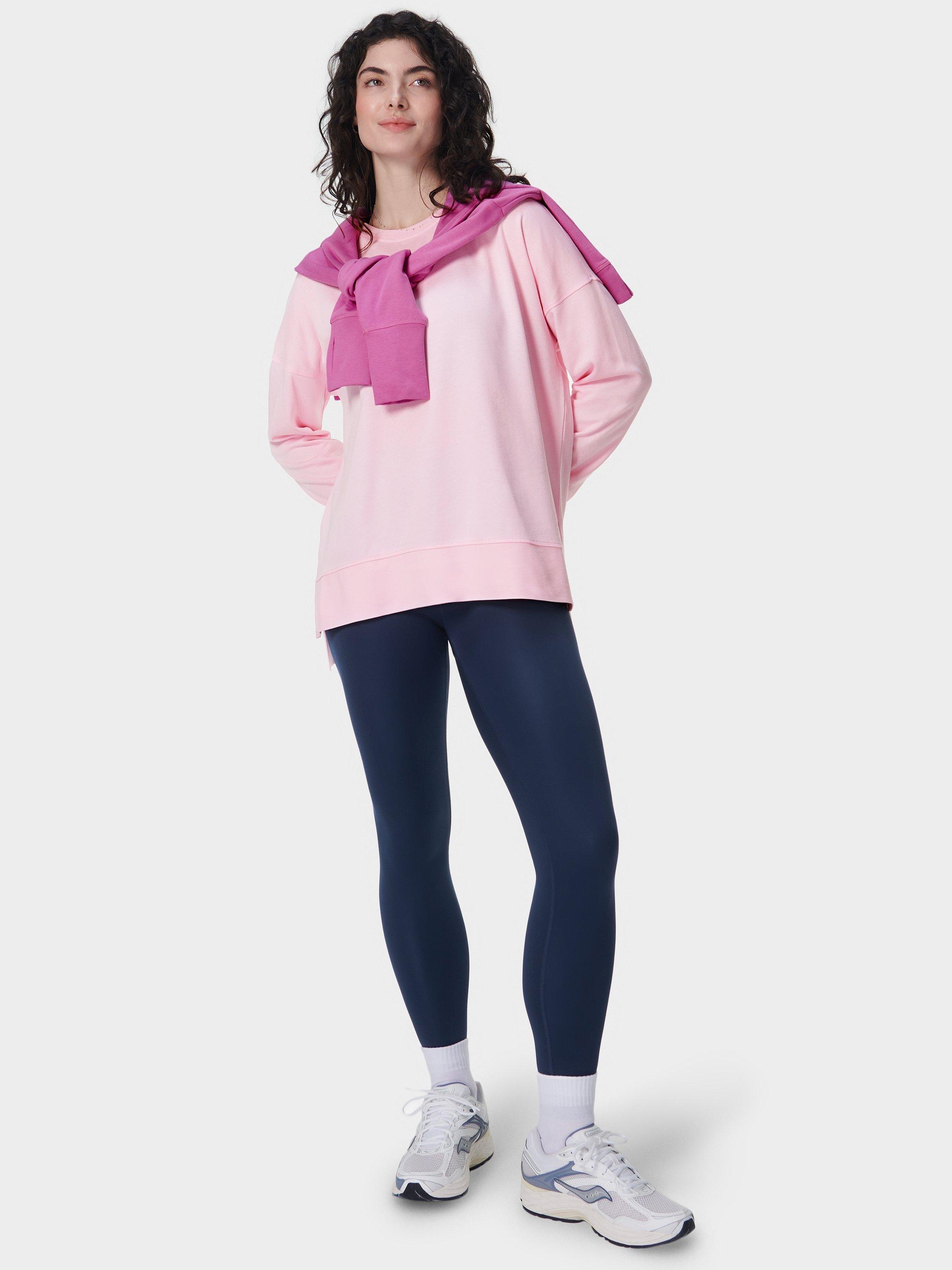 Product image 2 of 7, which shows Sweaty Betty After Class Longline Sweatshirt, Nerine Pink, XS