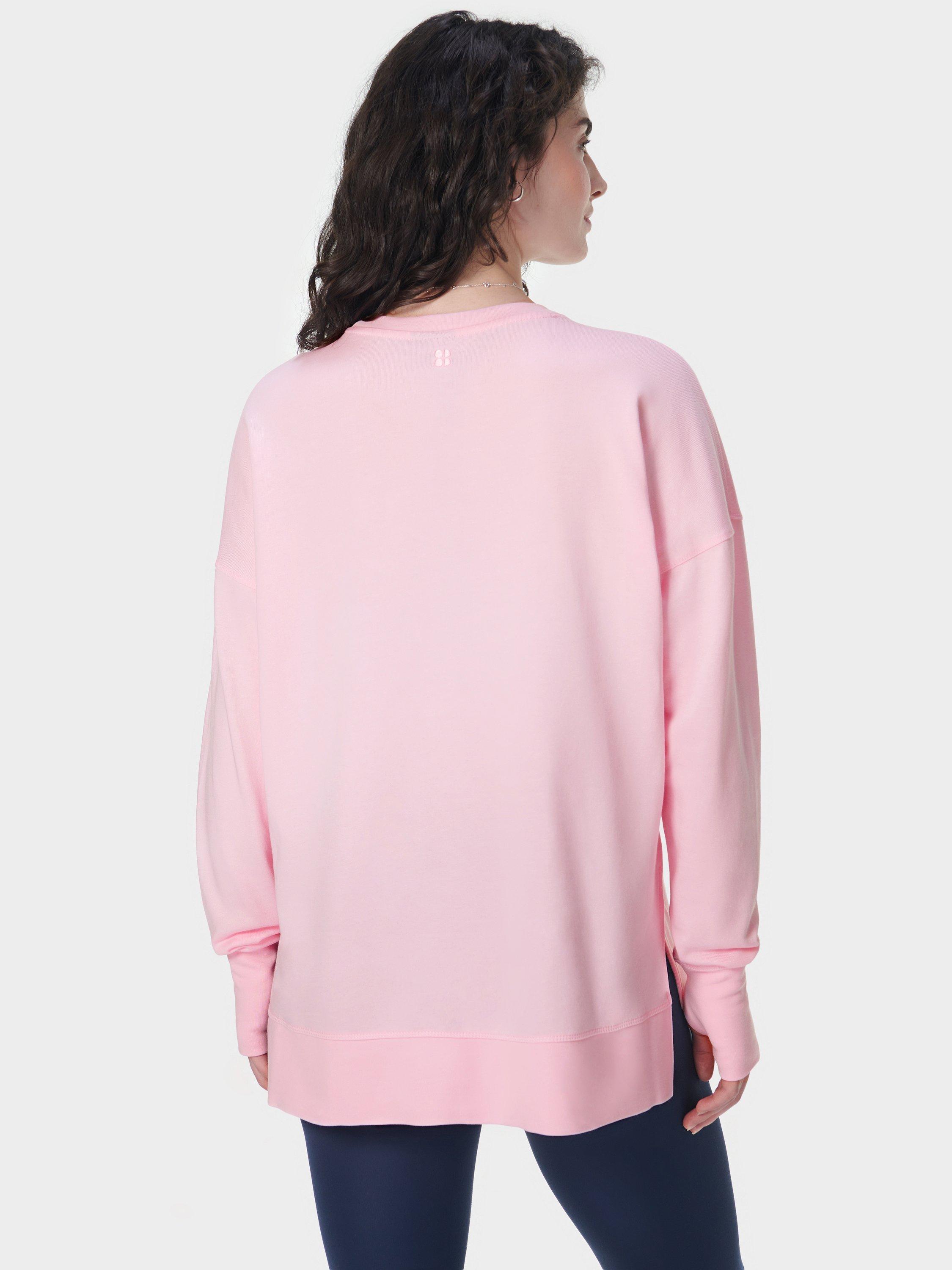 Product image 3 of 7, which shows Sweaty Betty After Class Longline Sweatshirt, Nerine Pink, XS