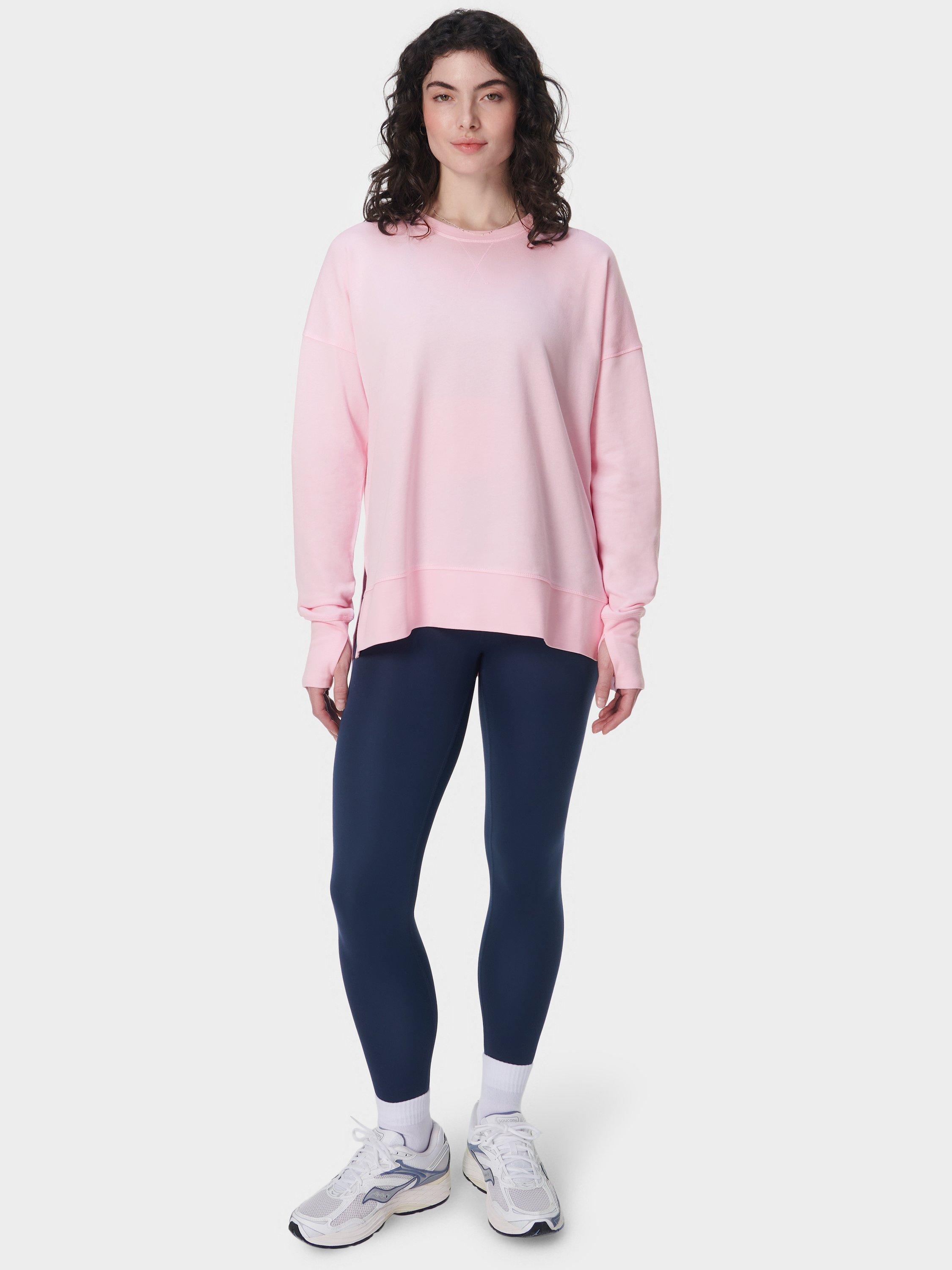 Product image 4 of 7, which shows Sweaty Betty After Class Longline Sweatshirt, Nerine Pink, XS