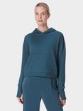 Sweaty Betty After Class Organic Cotton Blend Hoodie, Subdued Blue