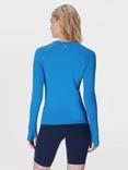 Sweaty Betty Athlete Seamless Workout Long Sleeve Top, Tidal Blue