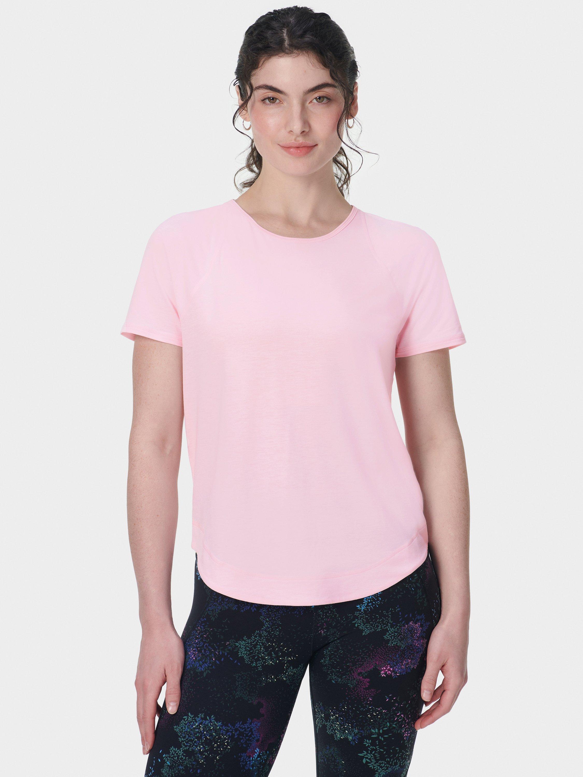 Product image 1 of 7, which shows Sweaty Betty Breathe Easy T-Shirt, Nerine Pink, L