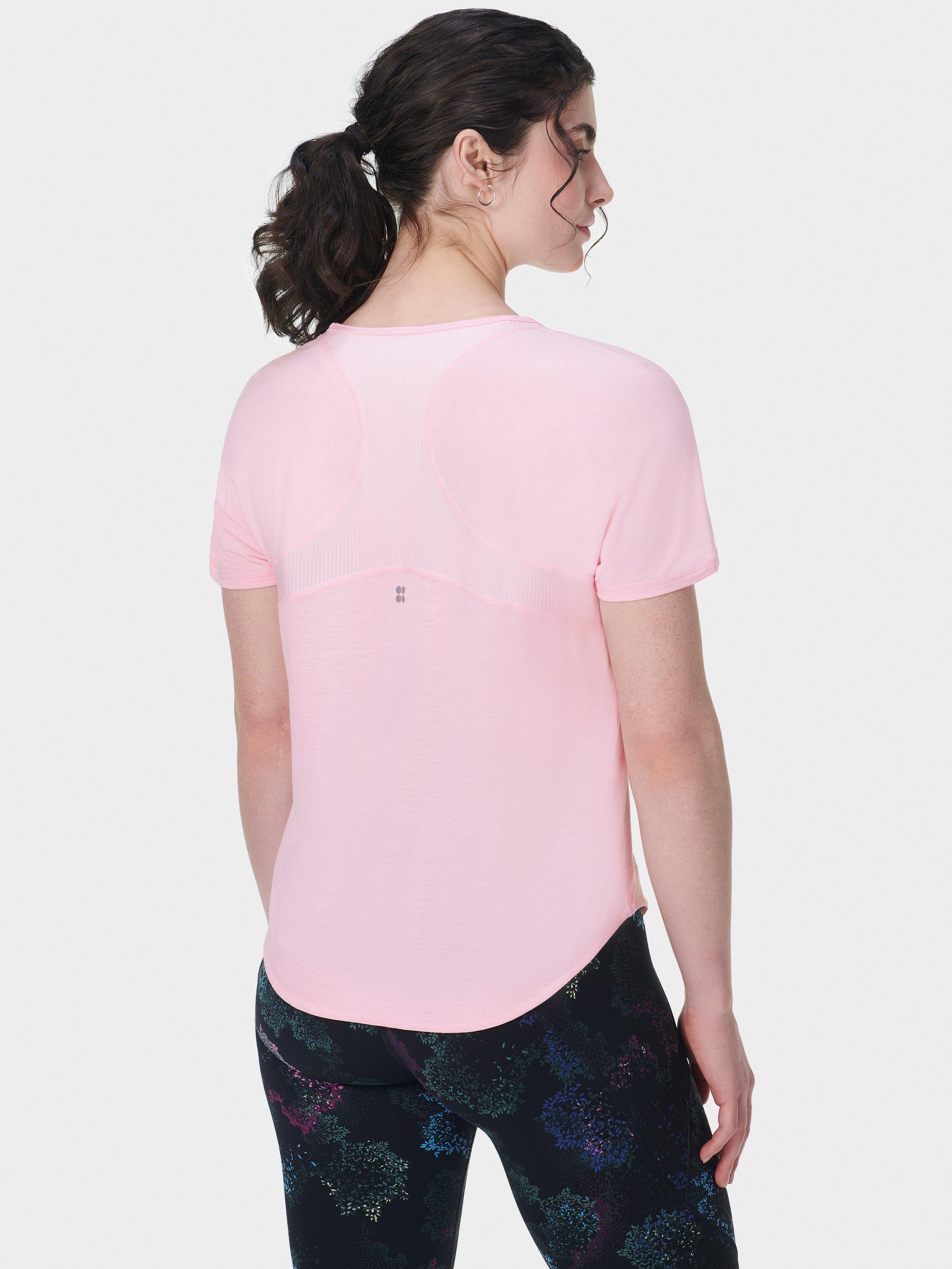 Product image 4 of 7, which shows Sweaty Betty Breathe Easy T-Shirt, Nerine Pink, L