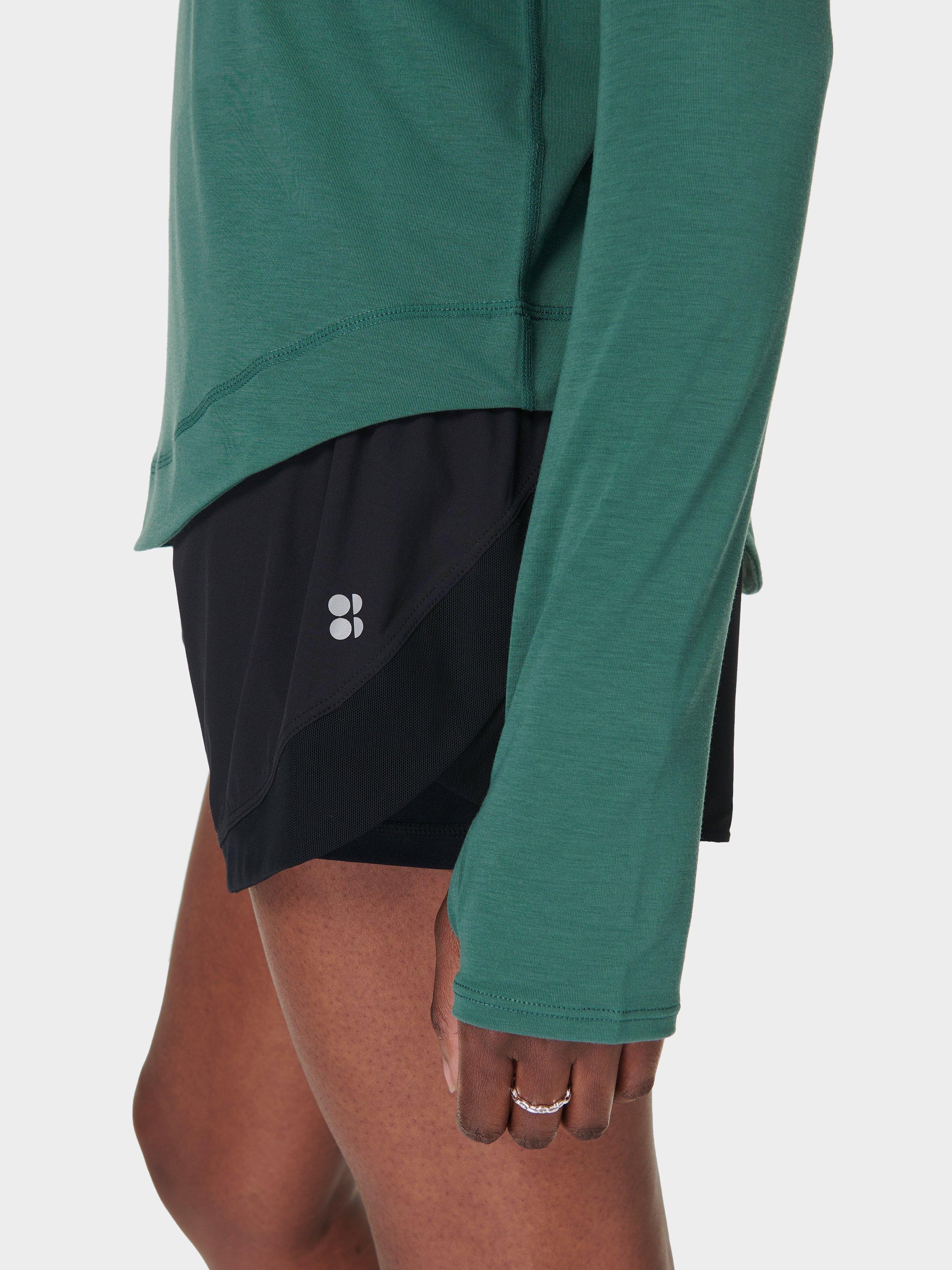 Product image 6 of 6, which shows Sweaty Betty Breathe Easy Long Sleeve Top, Glade Green, XL